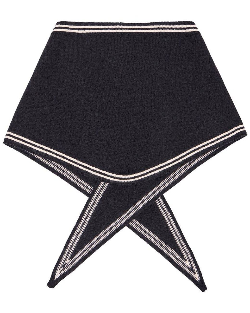 Saachi Black Solid Triangle Scarf