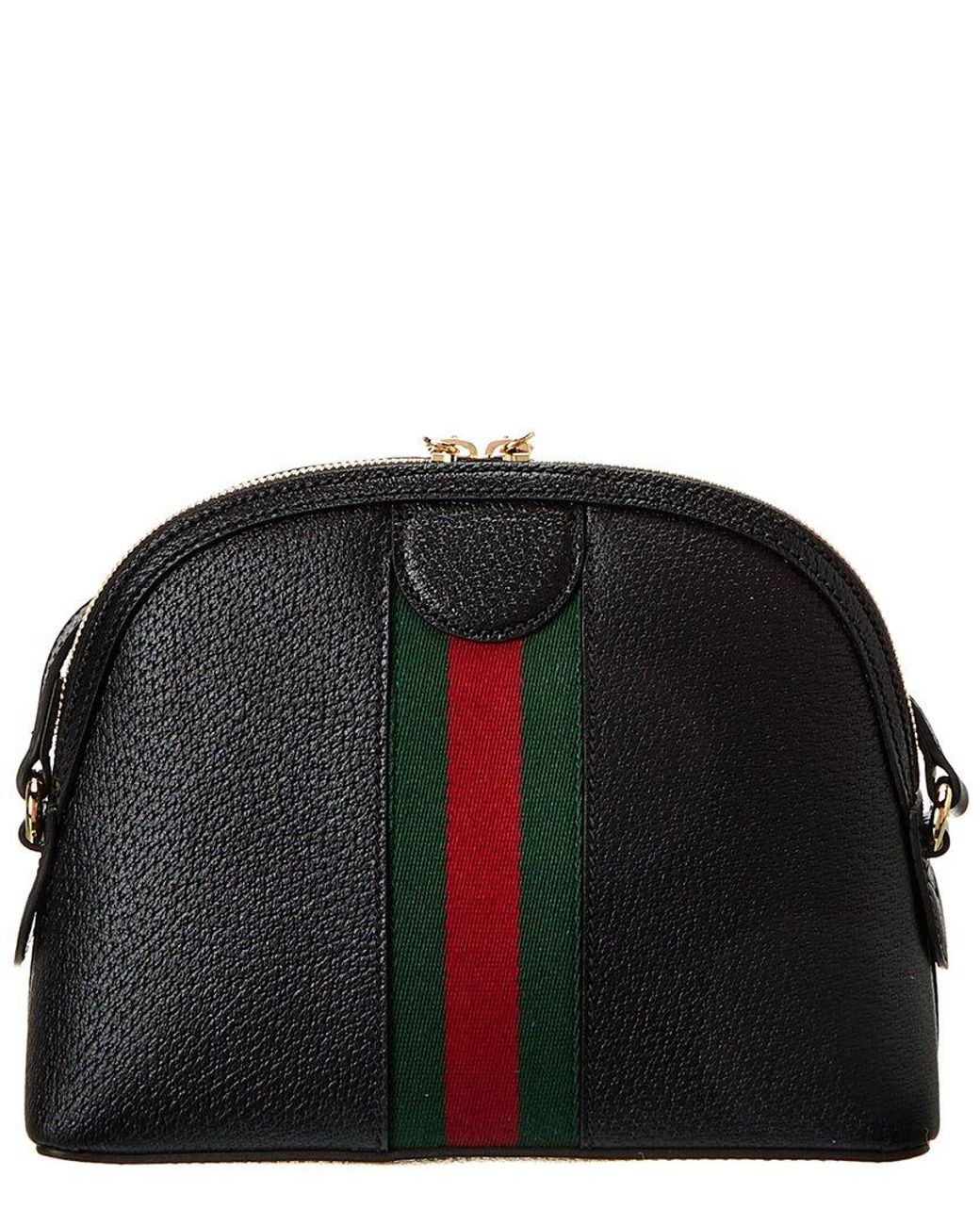 Gucci Ophidia Leather Shoulder Bag in Black | Lyst