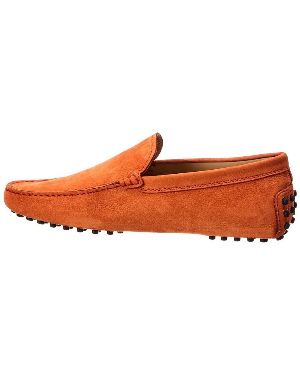 Tod's Orange Leather Driver for men