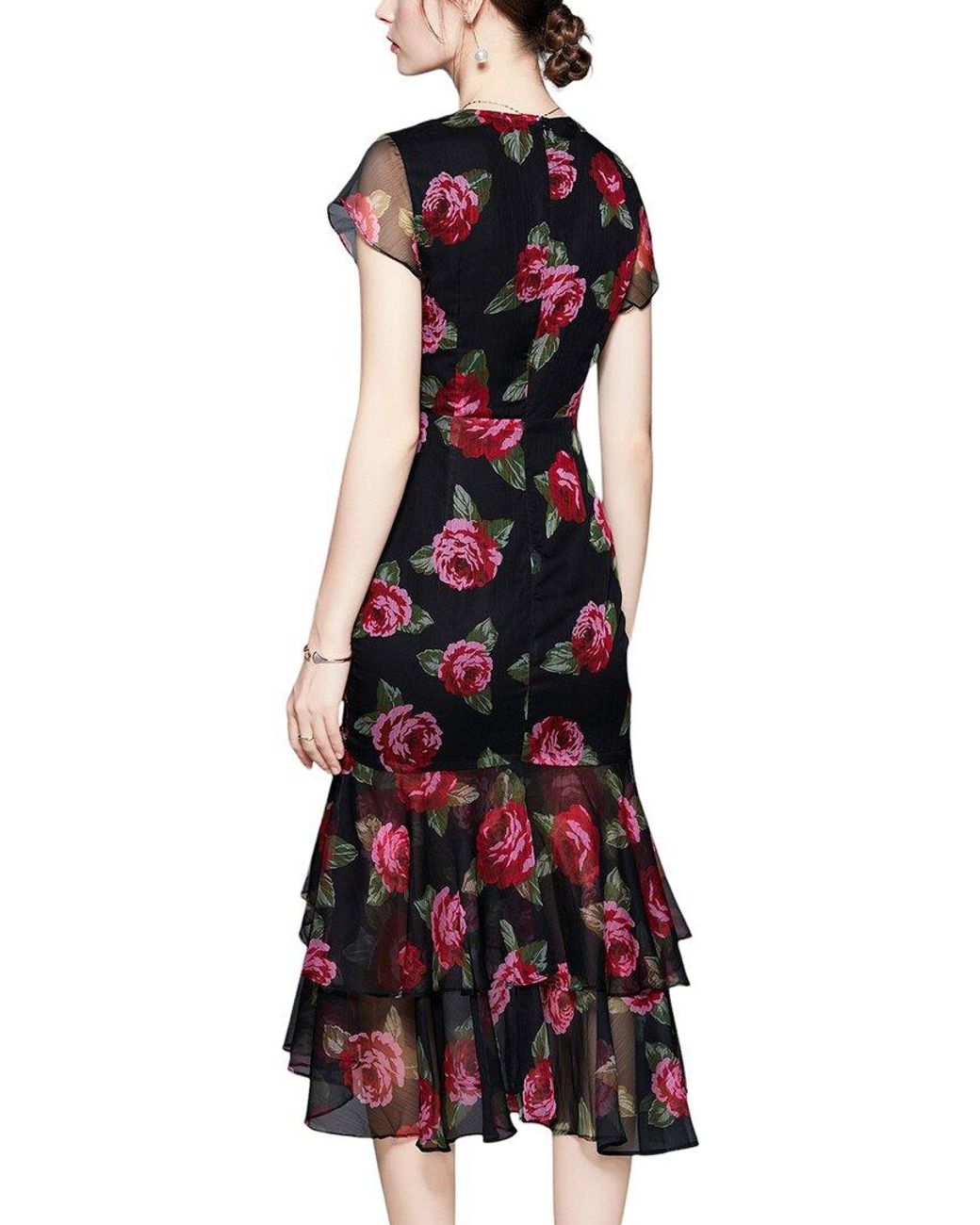 DZA Red Midi Dress