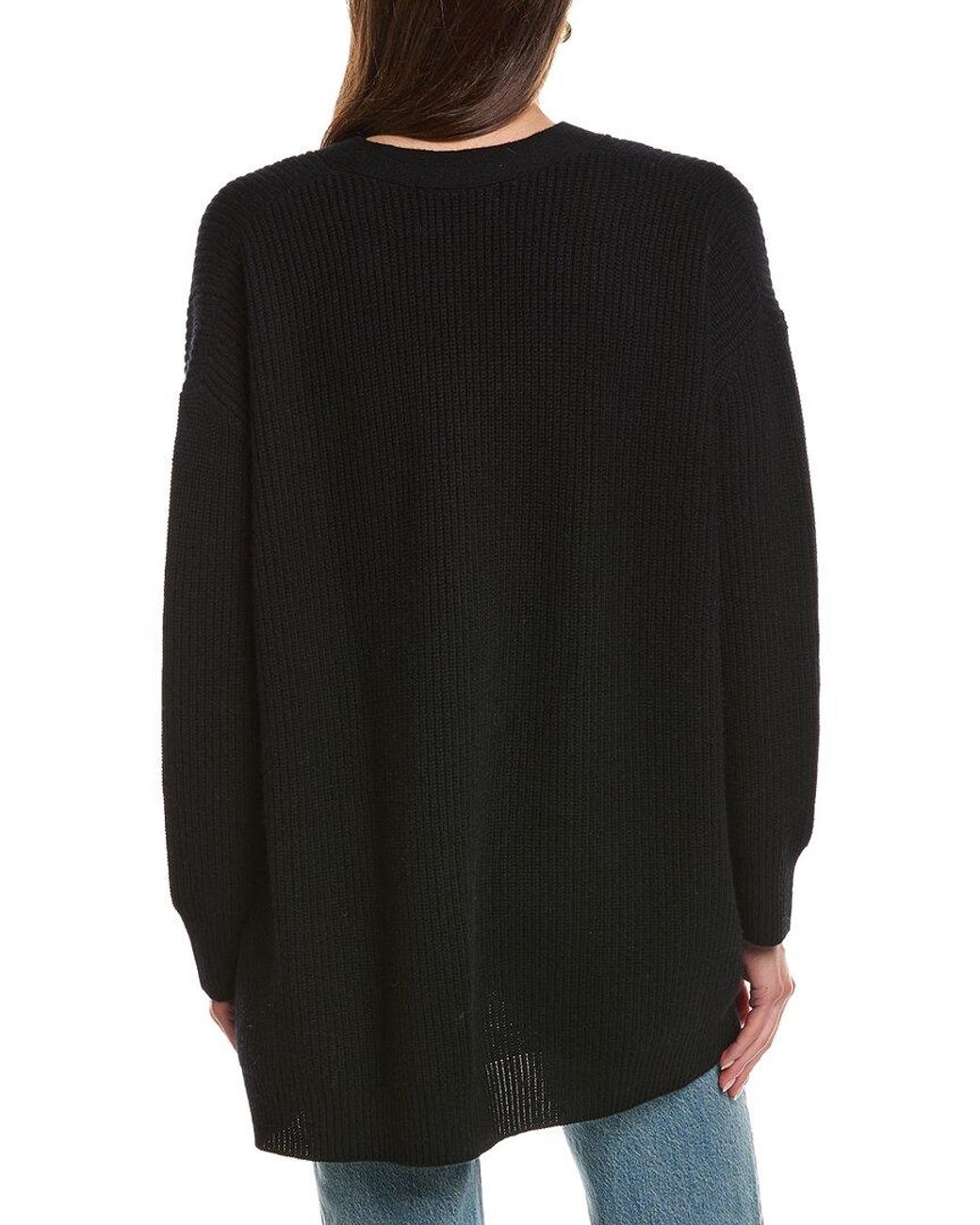 Electric and Rose Black Everyday Wool & Cashmere-Blend Cardigan