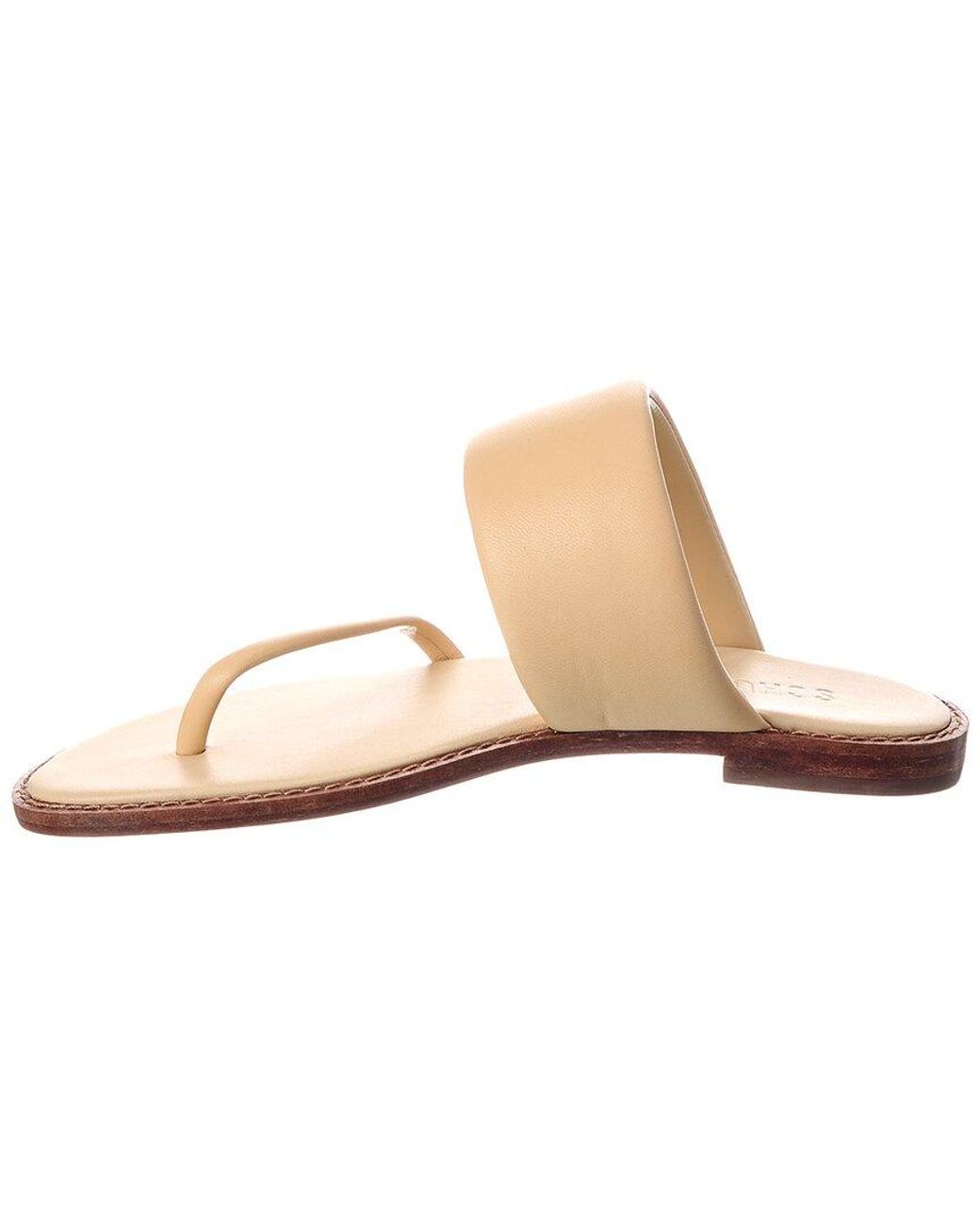 SCHUTZ SHOES Natural Alba Leather Sandal
