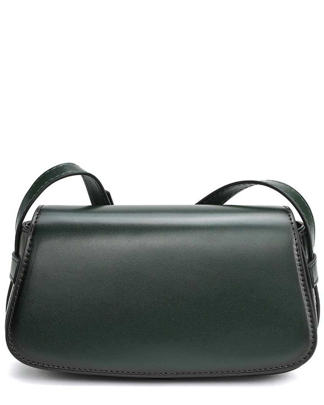 Tiffany & Fred Paris Green Smooth Leather Top-Handle Shoulder Bag