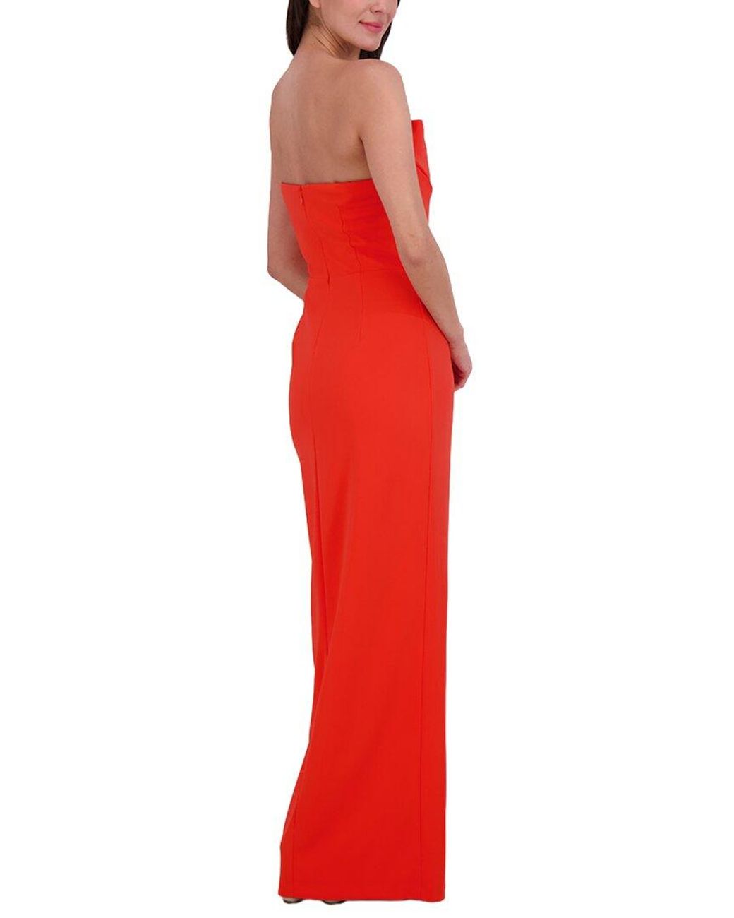 Vince Camuto Red Sleeveless Solid Maxi Dress