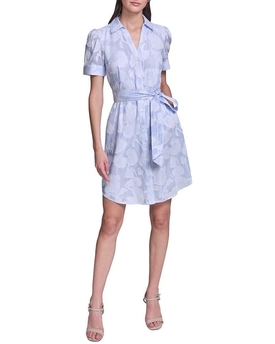 Karl Lagerfeld Blue Shirt Dress