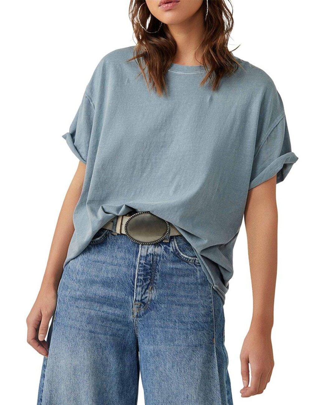Free People Blue Nina Top