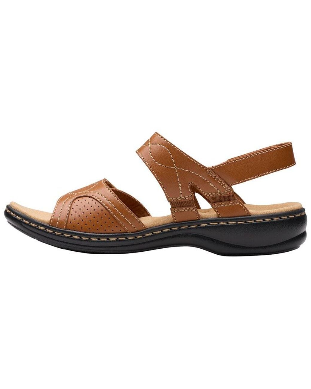 Clarks Brown Leisa Meadow Leather Sandal