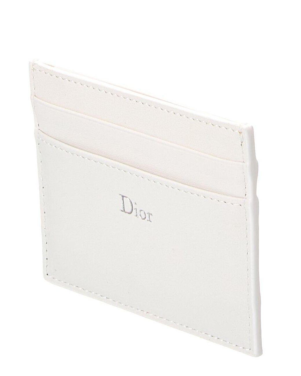 Dior White Leather Card Holder