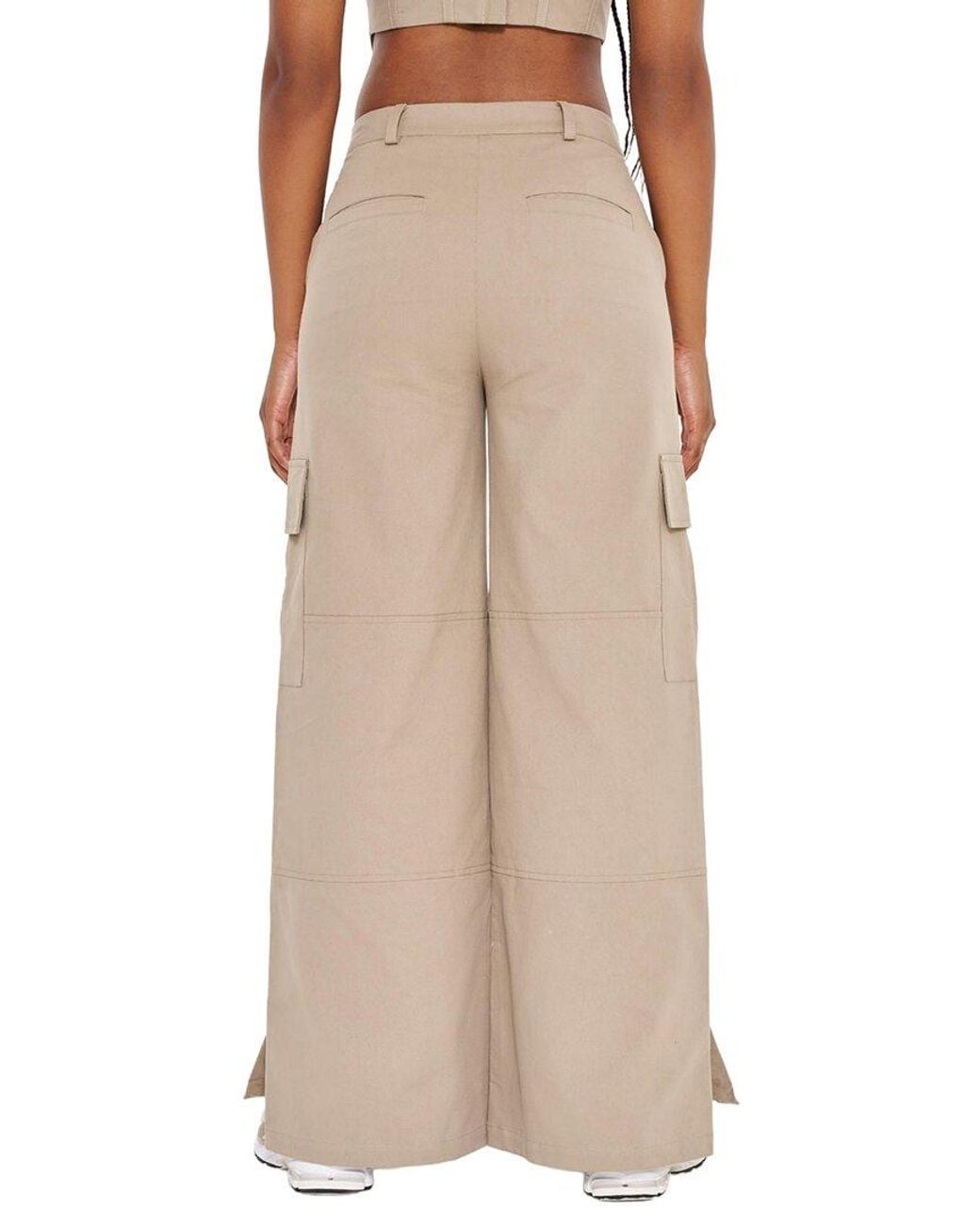 Extro & Vert Natural Cargo Pocket Panel Trouser