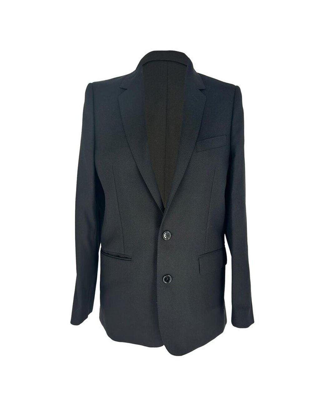 Céline Blue Single-Breasted Classic Blazer, Size Eu (Authentic Pre-Loved)