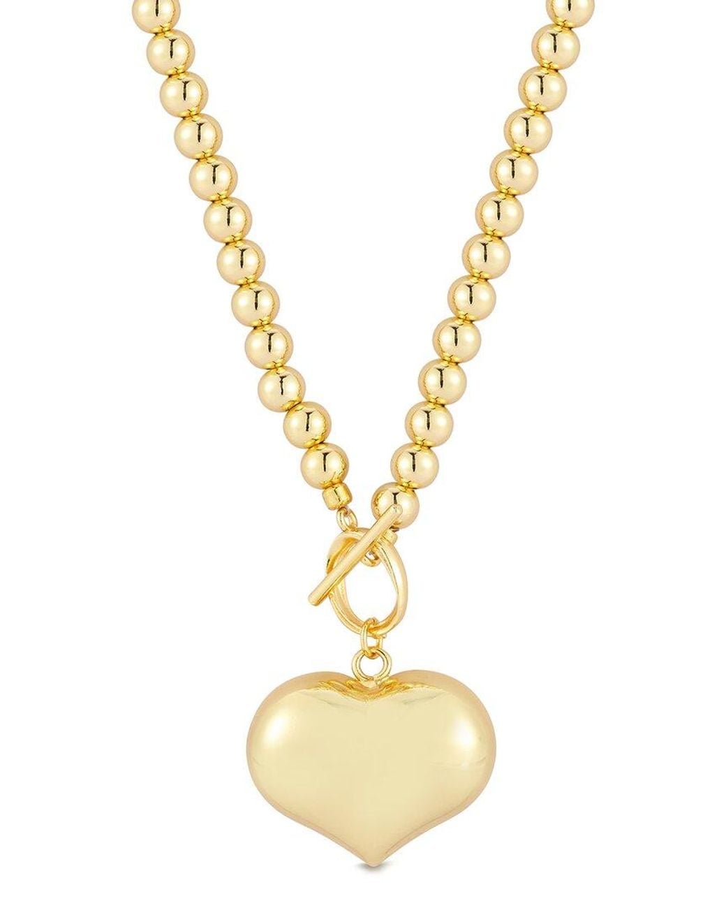 Glaze Jewelry Metallic Plated Toggle Necklace