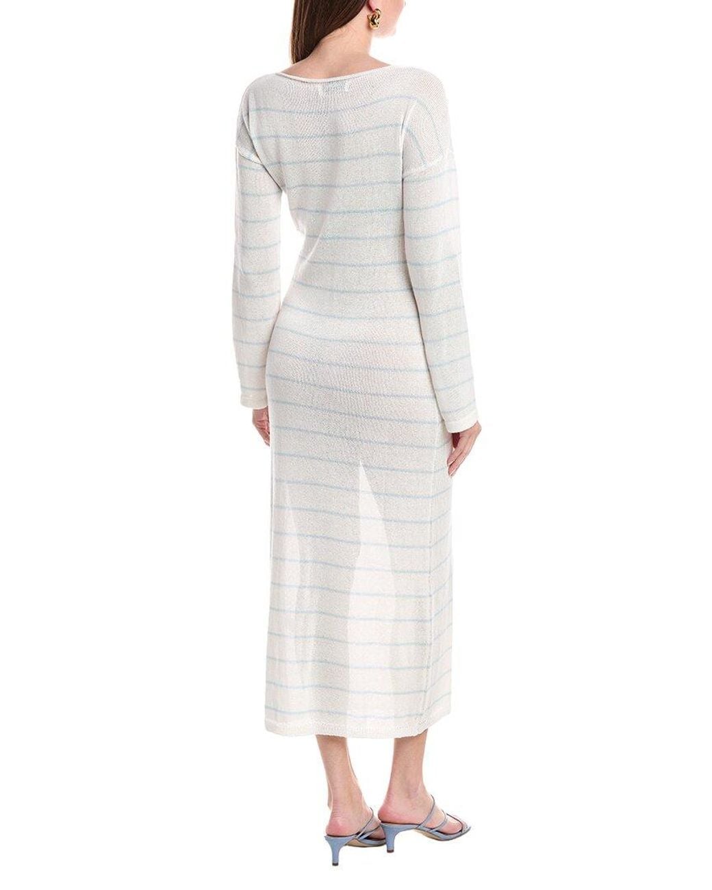 Solid & Striped White The Polly Linen-Blend Maxi Dress
