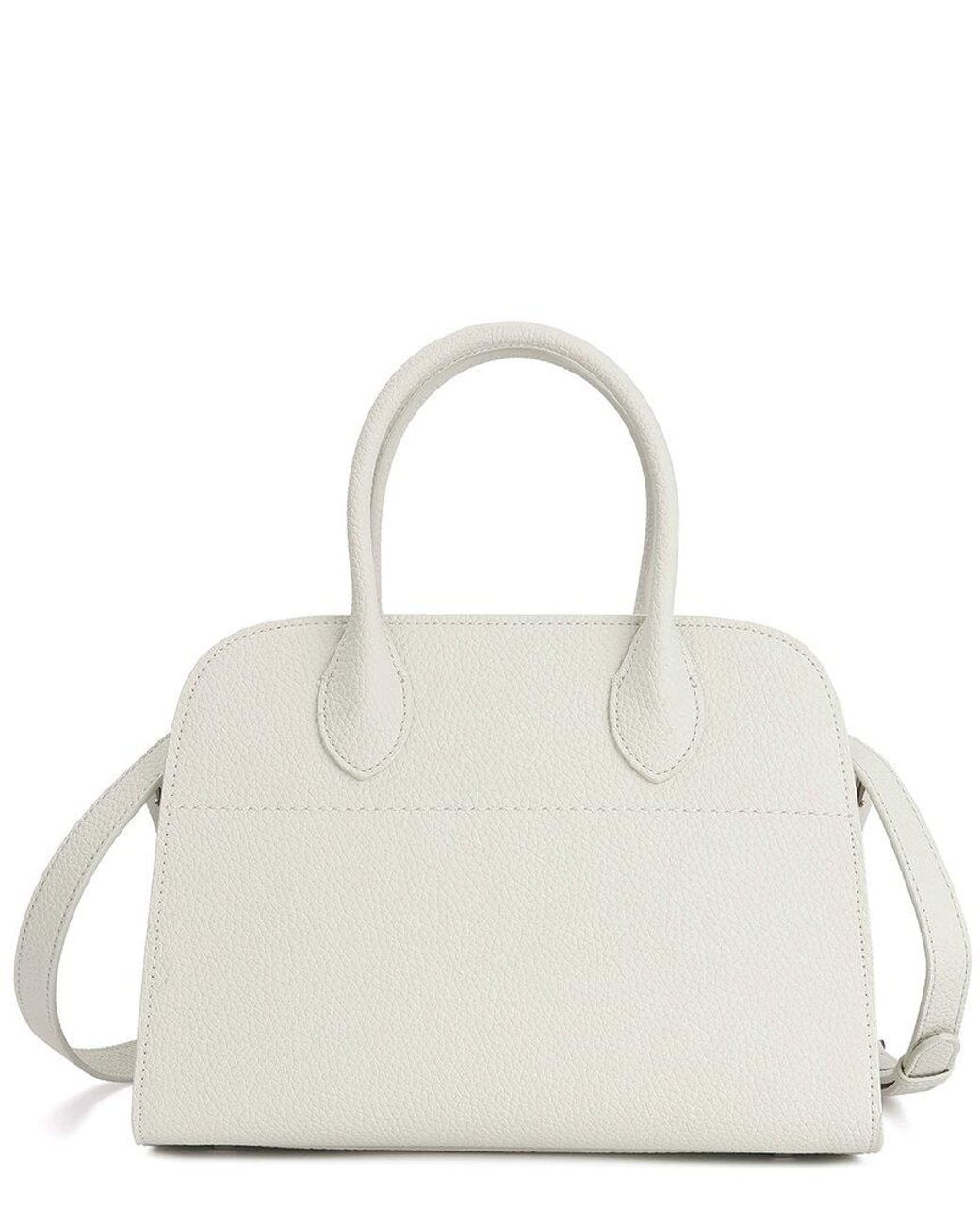 Tiffany & Fred Paris White Smooth Leather Satchel