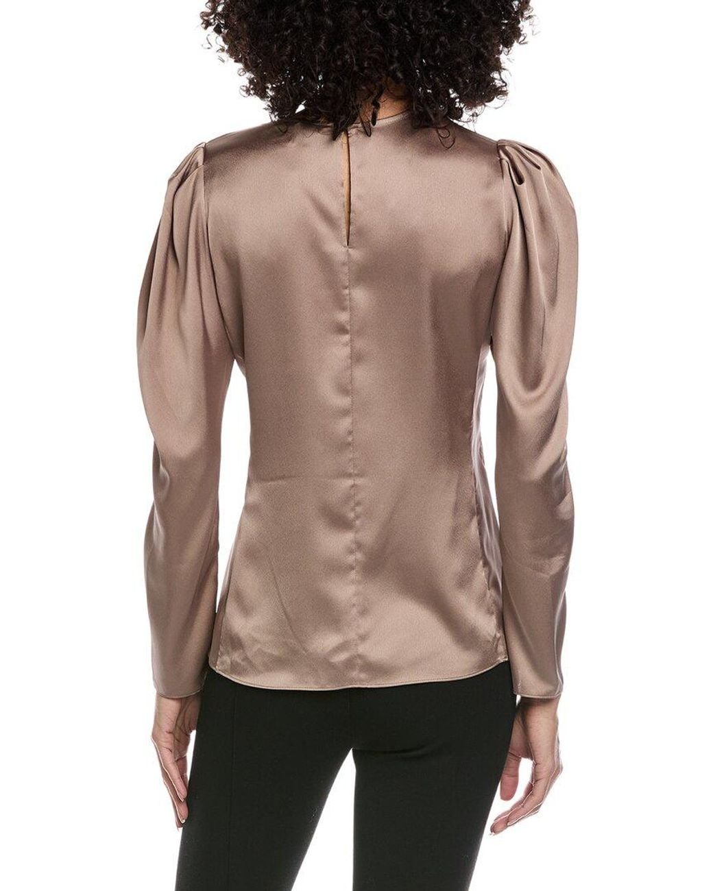 FRAME Red Draped Femme Blouse