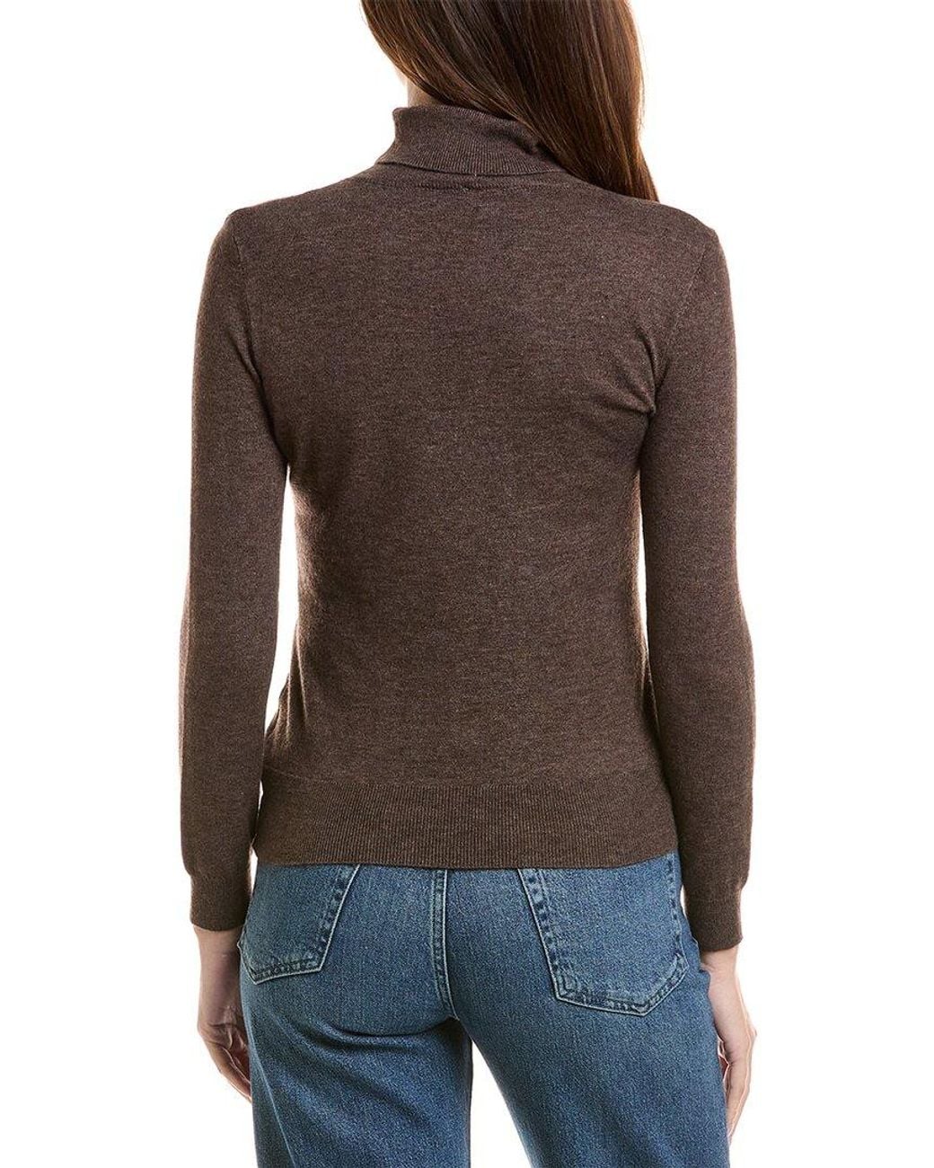 ANNA KAY Brown Eugine Wool-Blend Turtleneck Sweater