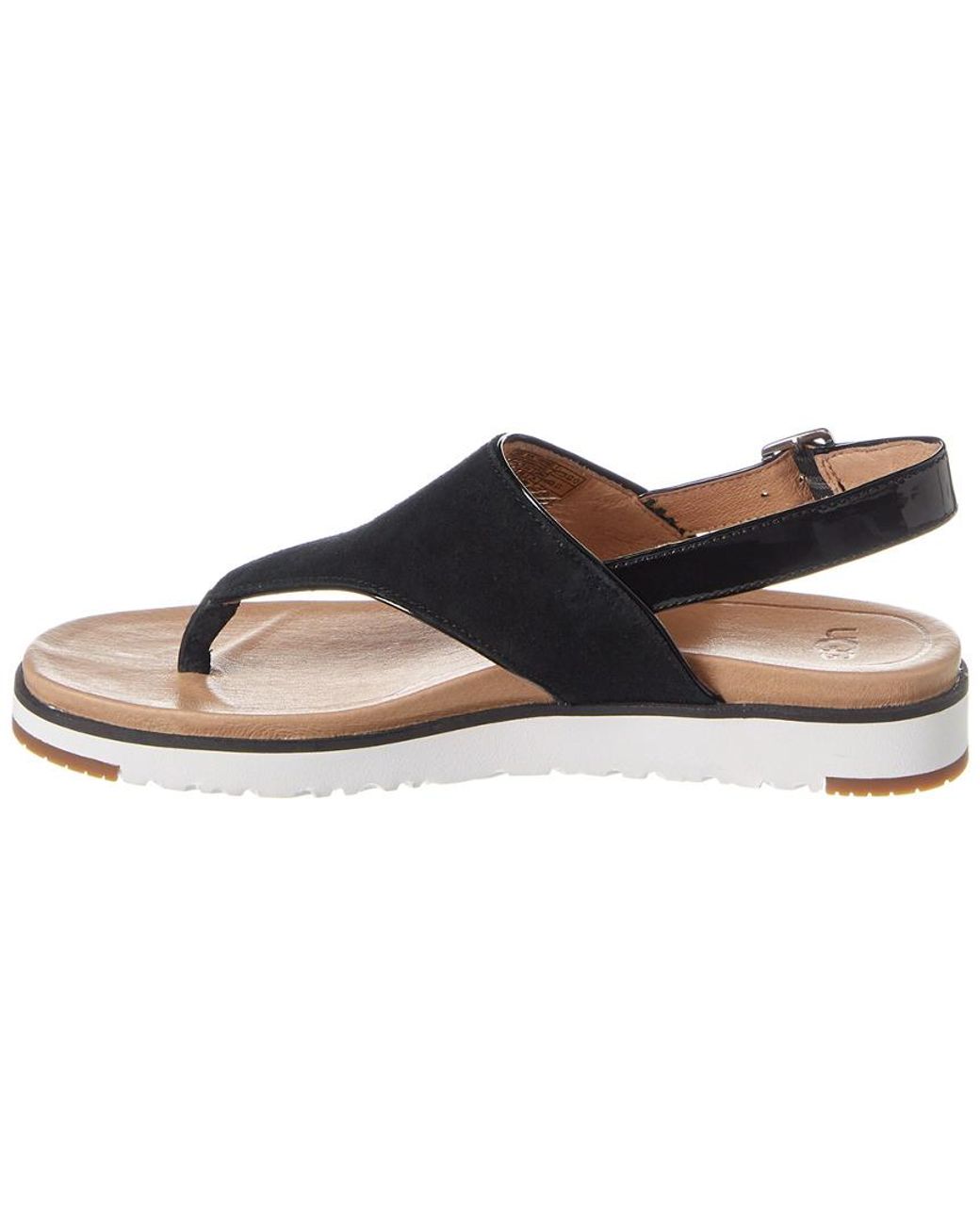 UGG Alessia Suede Sandal in Black 