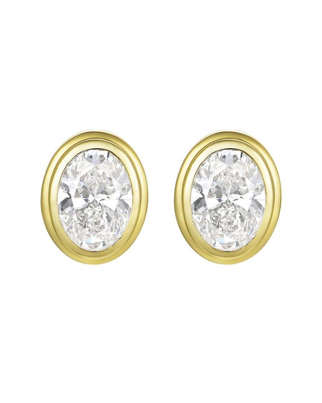 Kai Fine Jewelry Blue 14K 4.00 Ct. Tw. Lab-Grown Diamond Stud Earrings