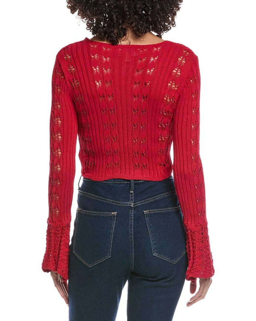Madison Miles Red Knit Sweater