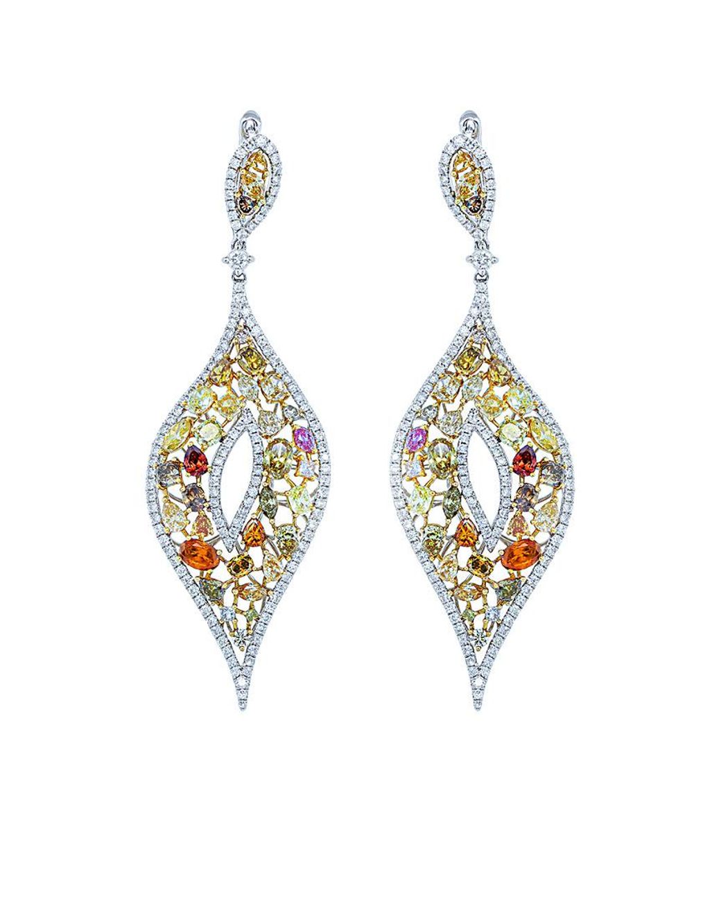 Diana M. Jewels . Fine Jewelry 18k 11.50 Ct. Tw. Diamond Earrings in