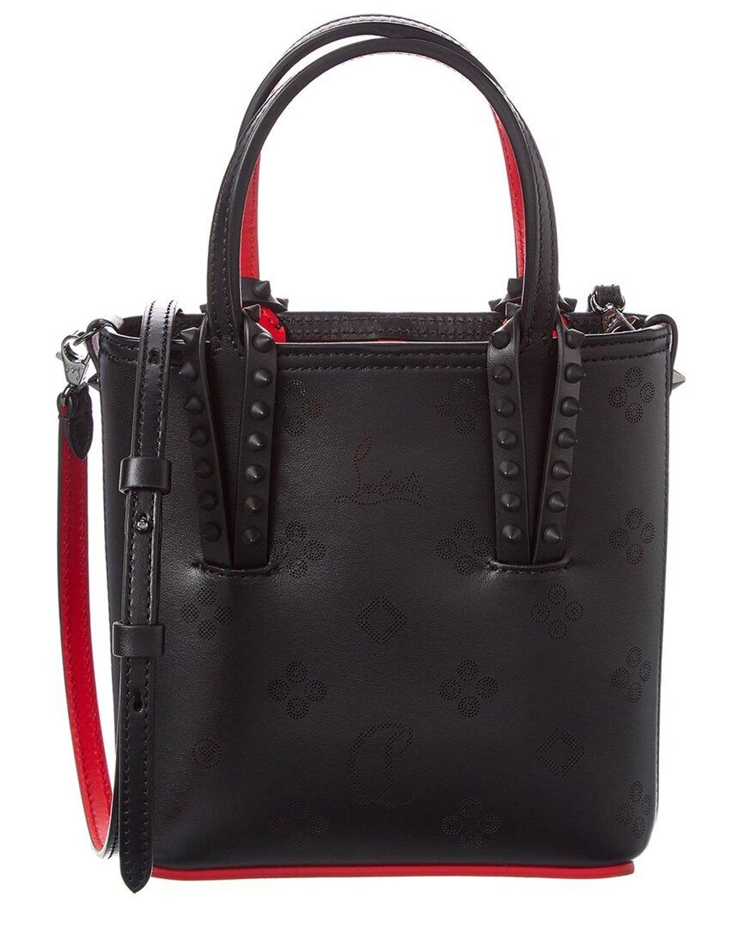 Christian Louboutin Cabata N/s Mini Leather Tote in Black | Lyst