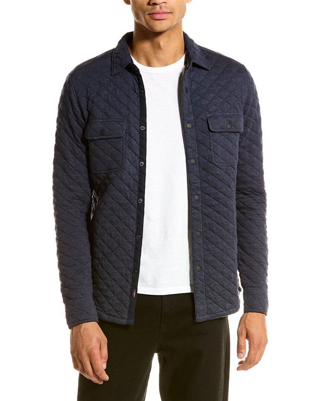 Faherty Epic Quilted Fleece Jacket in Blue for Men Lyst