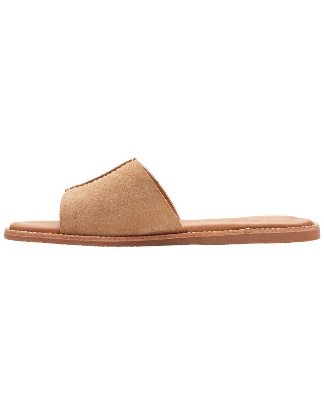Clarks Brown Karsea Mule Suede Sandal