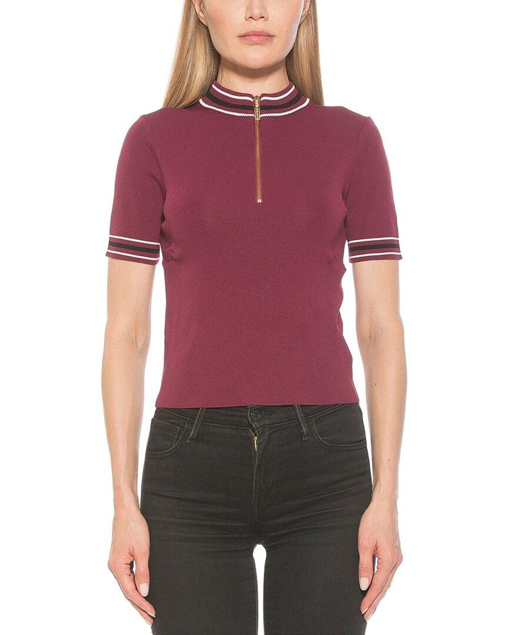 Alexia Admor Purple Phoebe Top