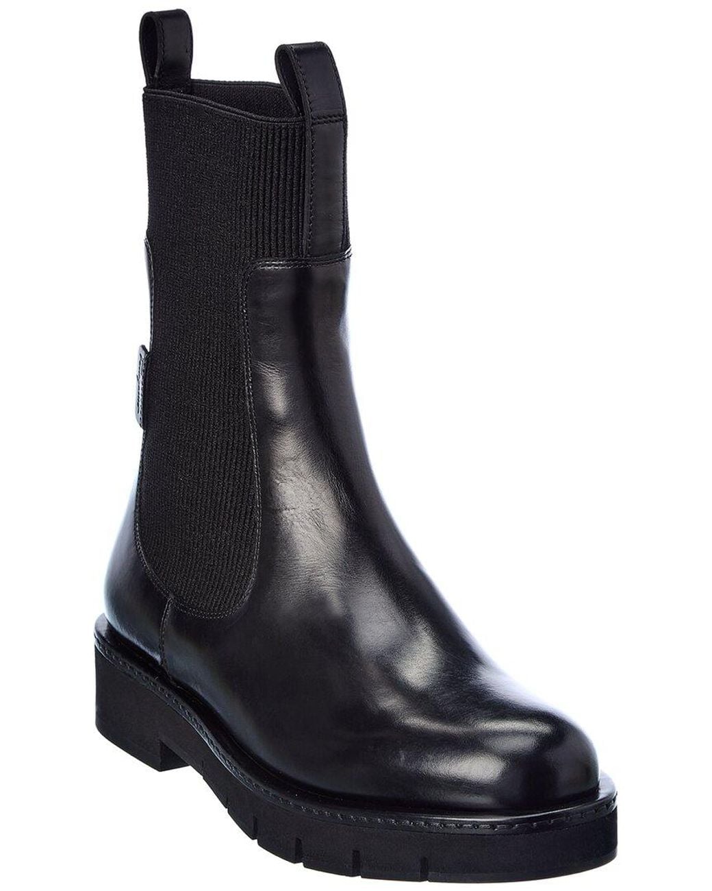 Ferragamo Black Rook Leather Bootie