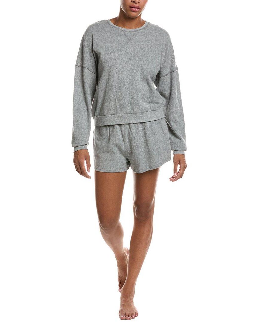 Honeydew Intimates Gray 2Pc Weekend Club Shortie Set