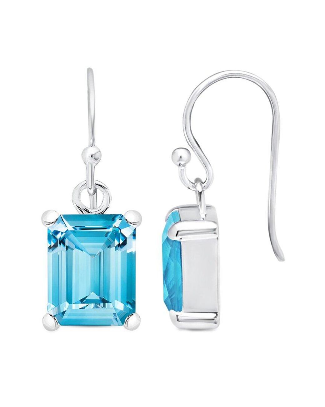 MaxColor Blue 6.00 Ct. Tw. Topaz Dangle Earrings