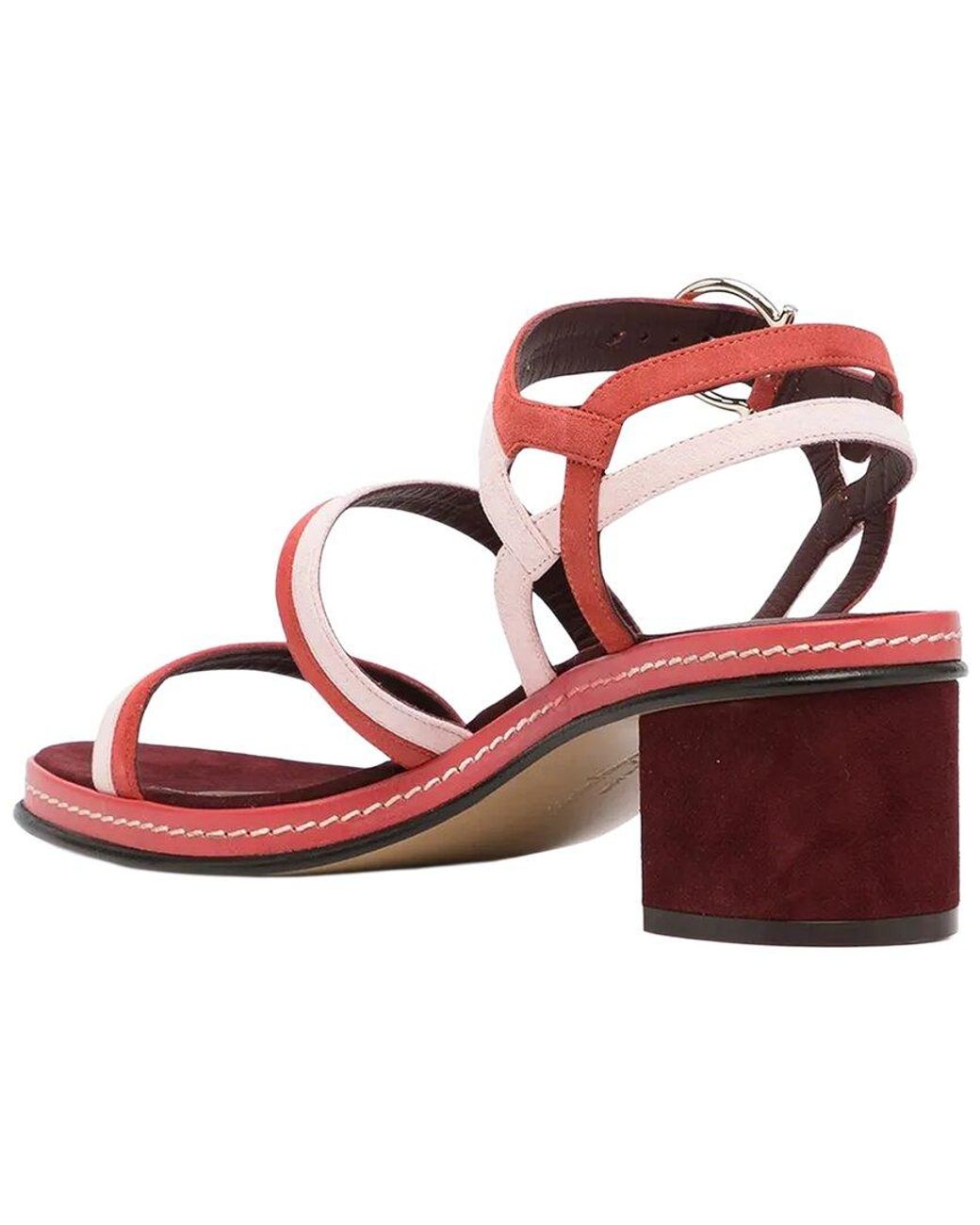 Ferragamo Pink Maloy 55Mm Leather Sandal
