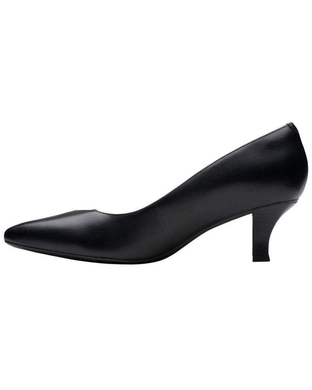 Clarks Black Noahh Rose Leather Pump