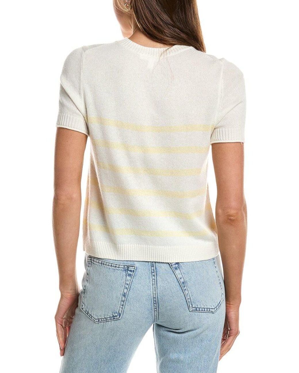 Splendid Blue Emerson Stripe Cashmere-Blend Sweater