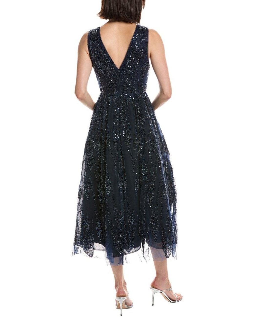 MILLY Blue Tinsley Midi Dress