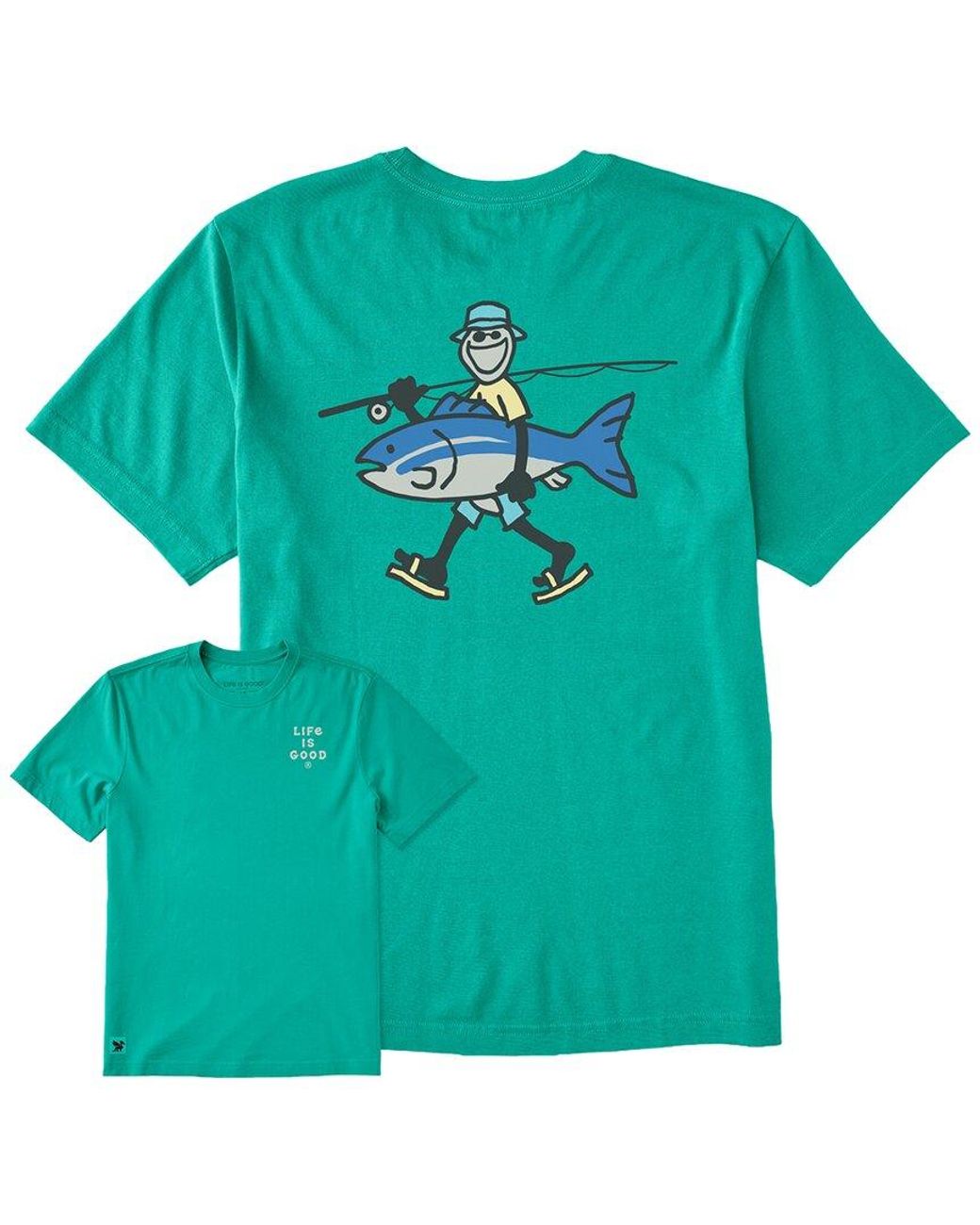 Life Is Good. Green Crusher Lite T-Shirt for men