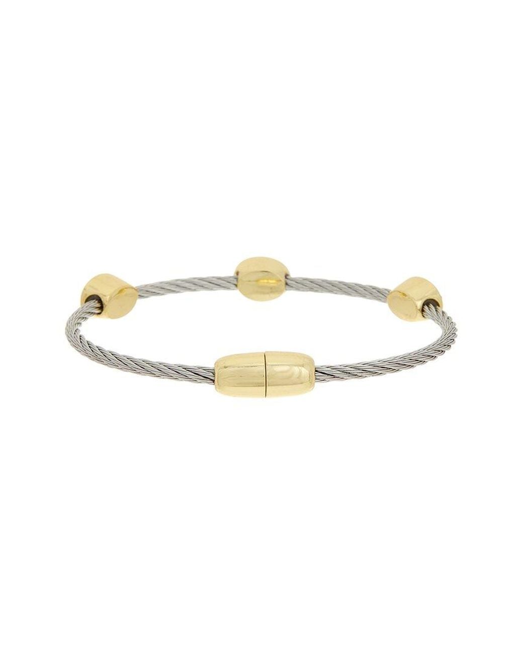 Juvell White 18K Plated Cz Bangle Bracelet