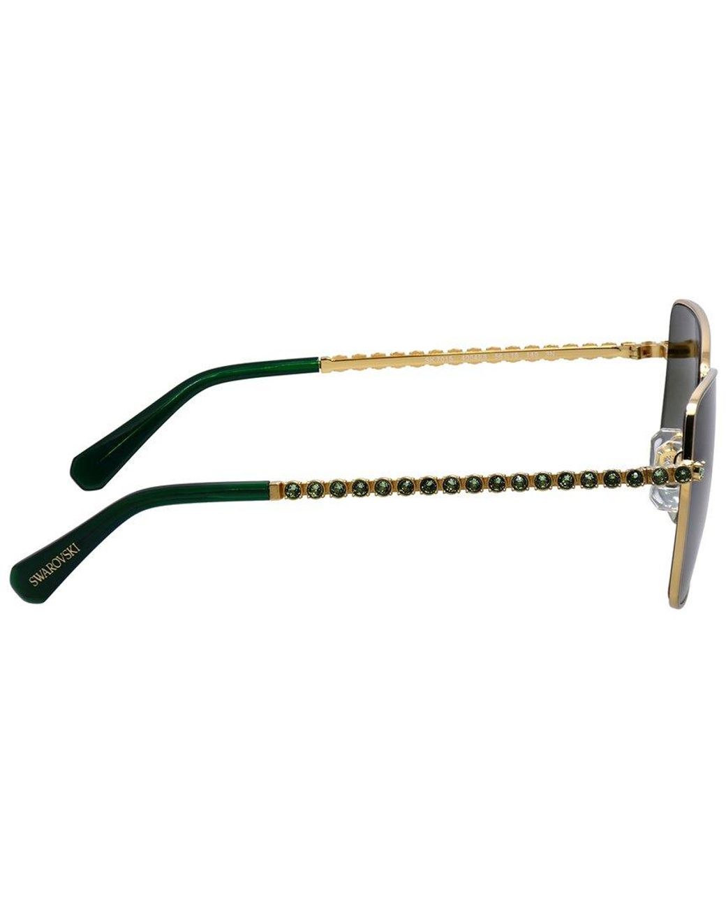 Swarovski Green Sk7015 56Mm Sunglasses
