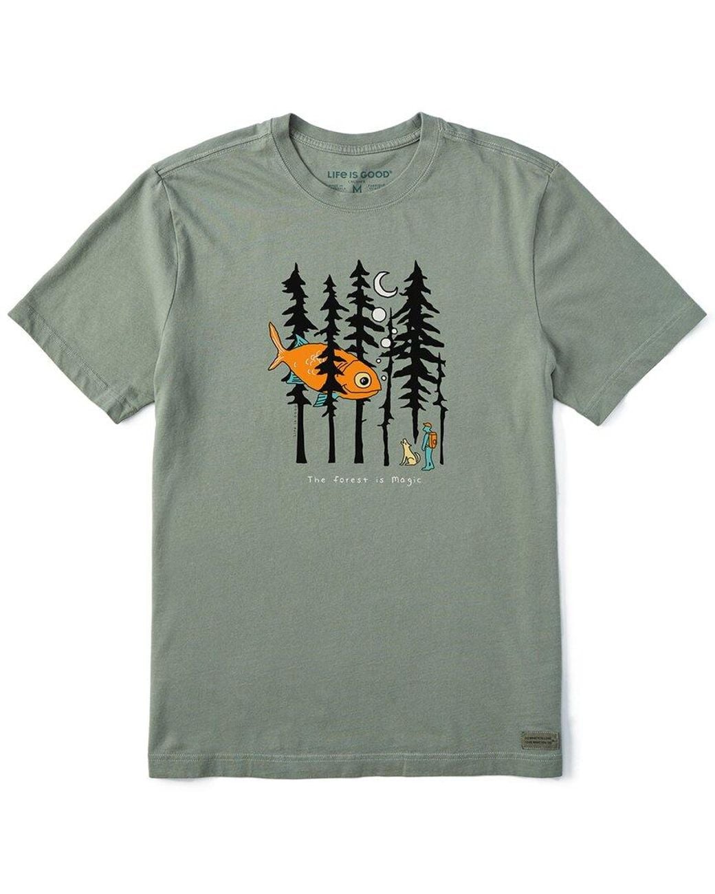 Life Is Good. Green Crusher T-Shirt for men