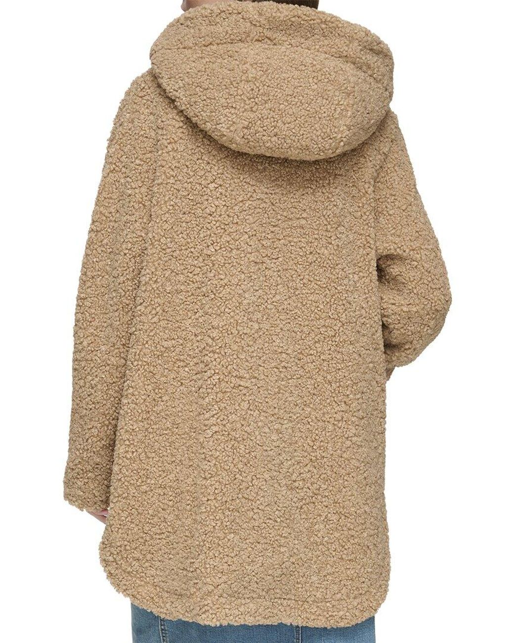 Andrew Marc Brown Faux Sherpa Wool Coat