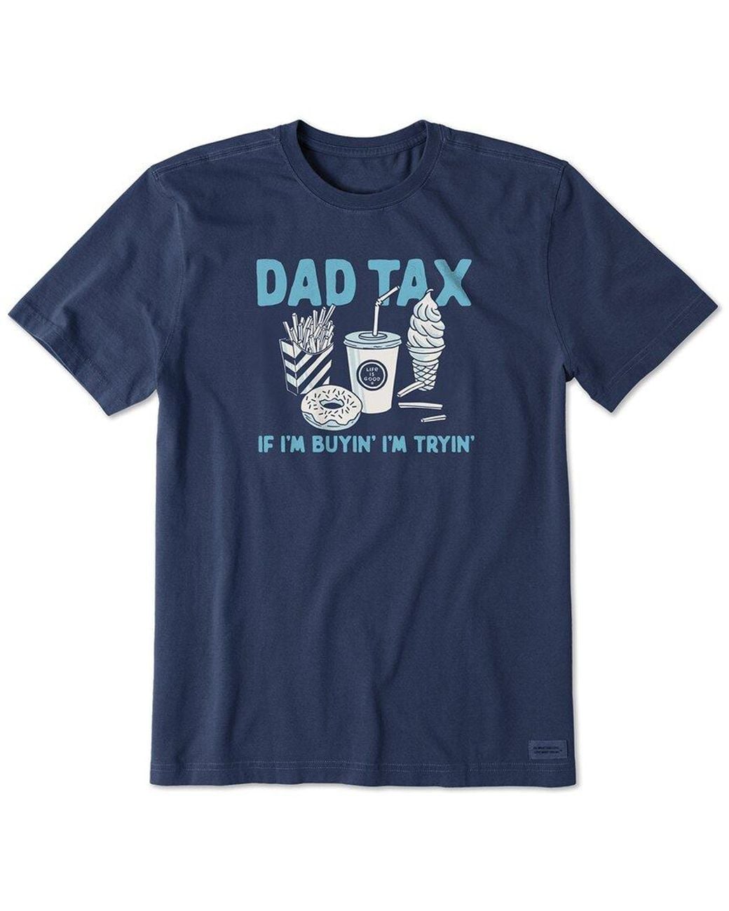 Life Is Good. Blue Crusher T-Shirt for men
