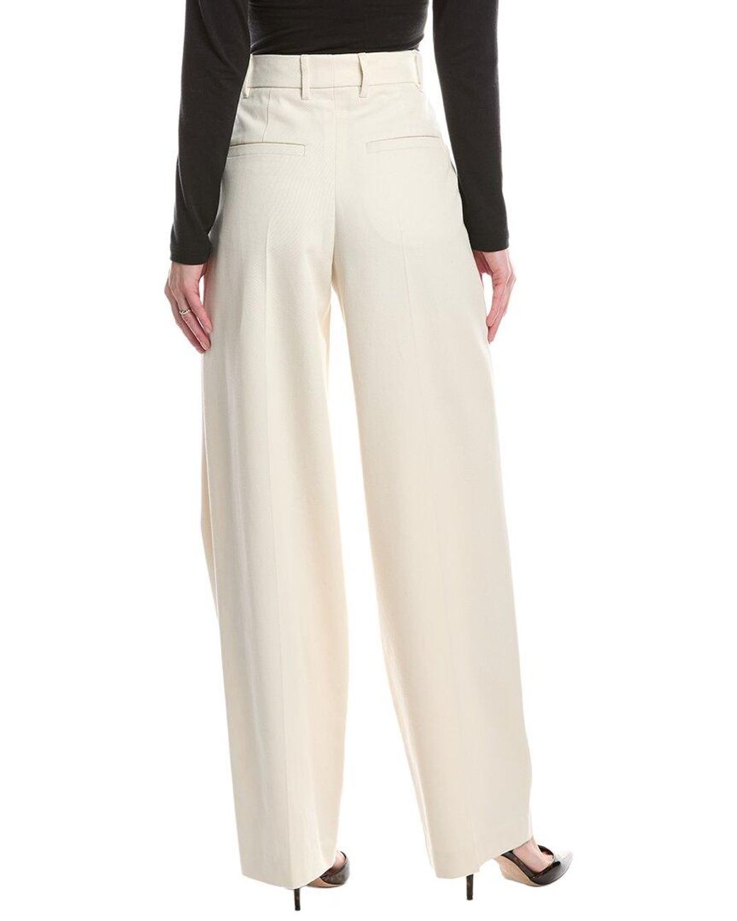 Brunello Cucinelli Natural Wool-Blend Pant