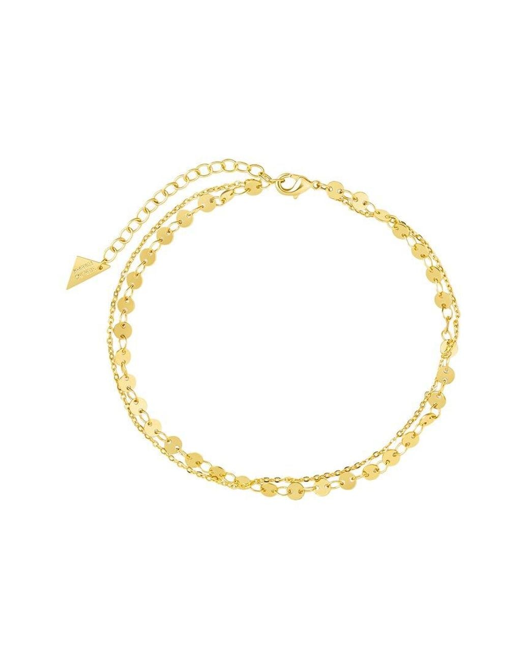 Sterling Forever Metallic 14K Plated Ellana Anklet