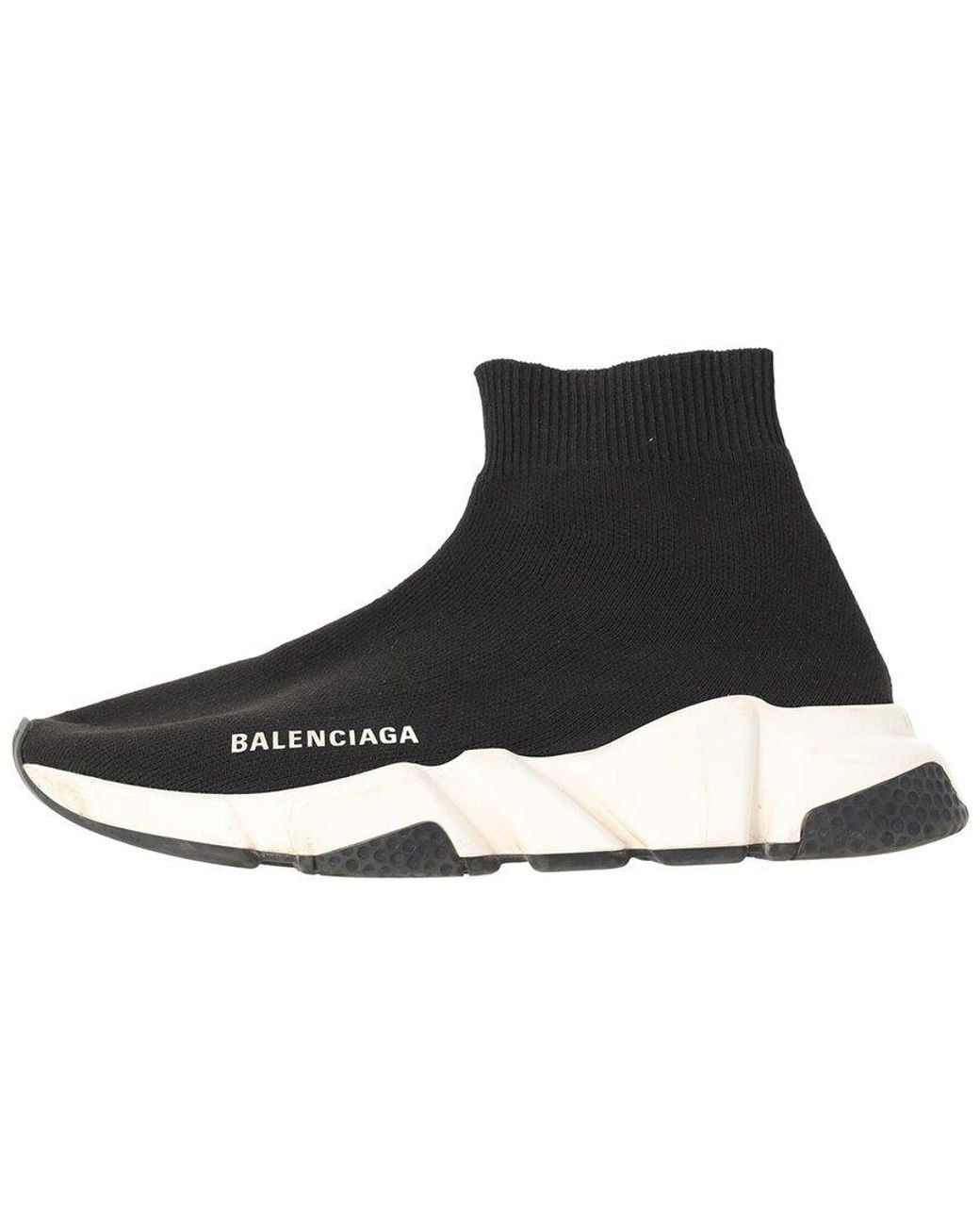 Balenciaga Black Polyester Speed Sneaker (Authentic Pre-Loved)