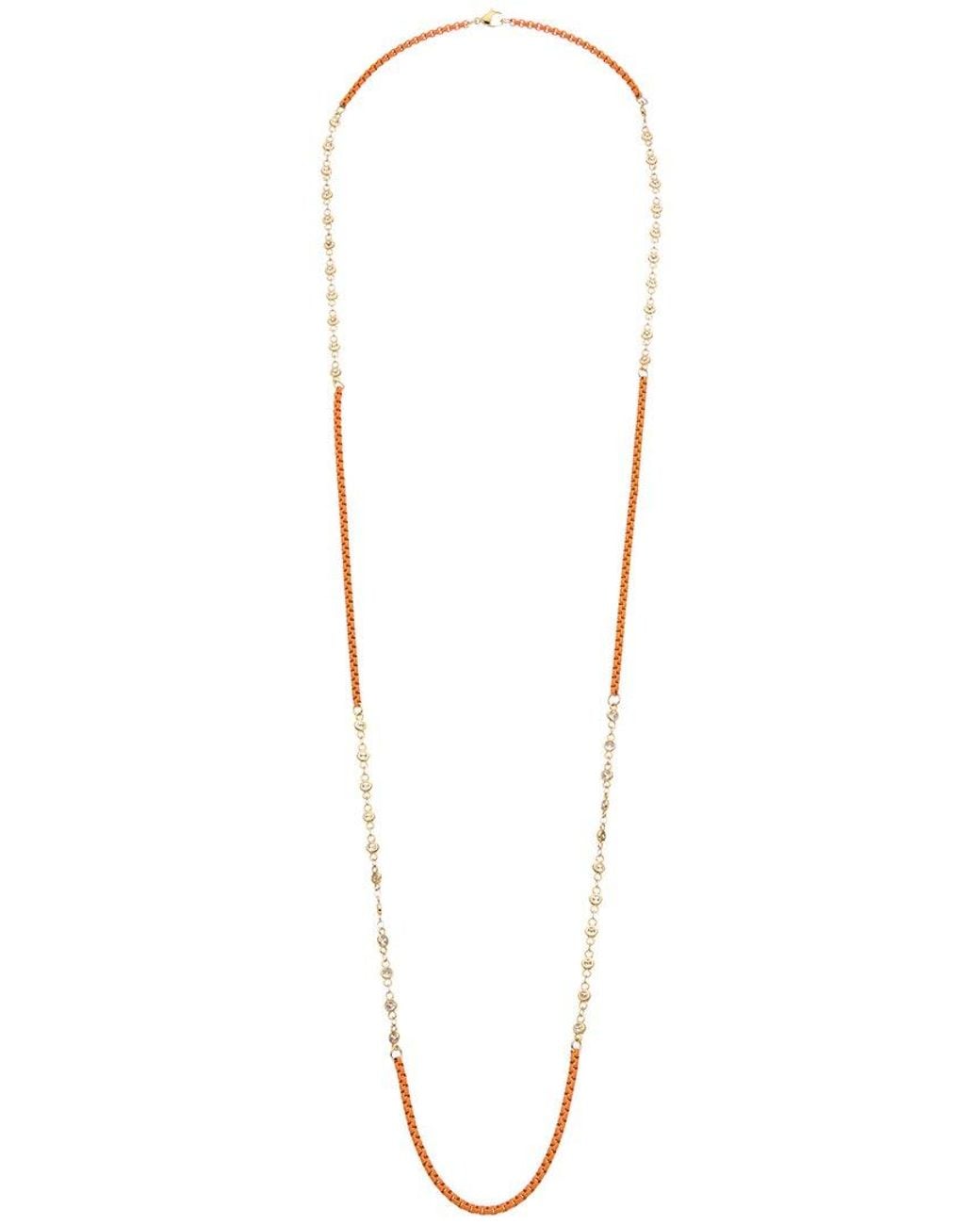 Juvell Metallic 18k Plated Cz Link Necklace