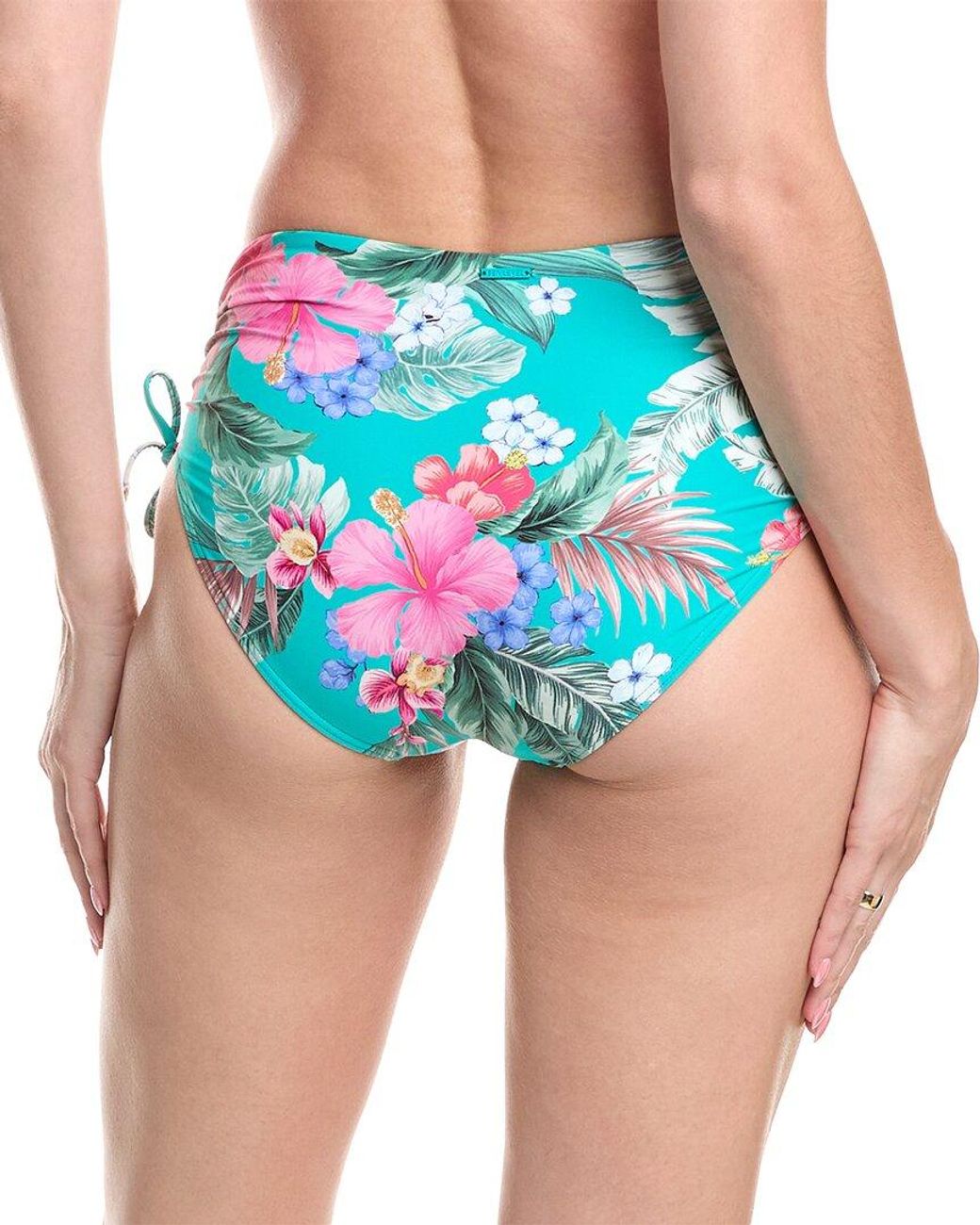 Sea Level Blue Pacifico Mid Drawstring Bikini Bottom