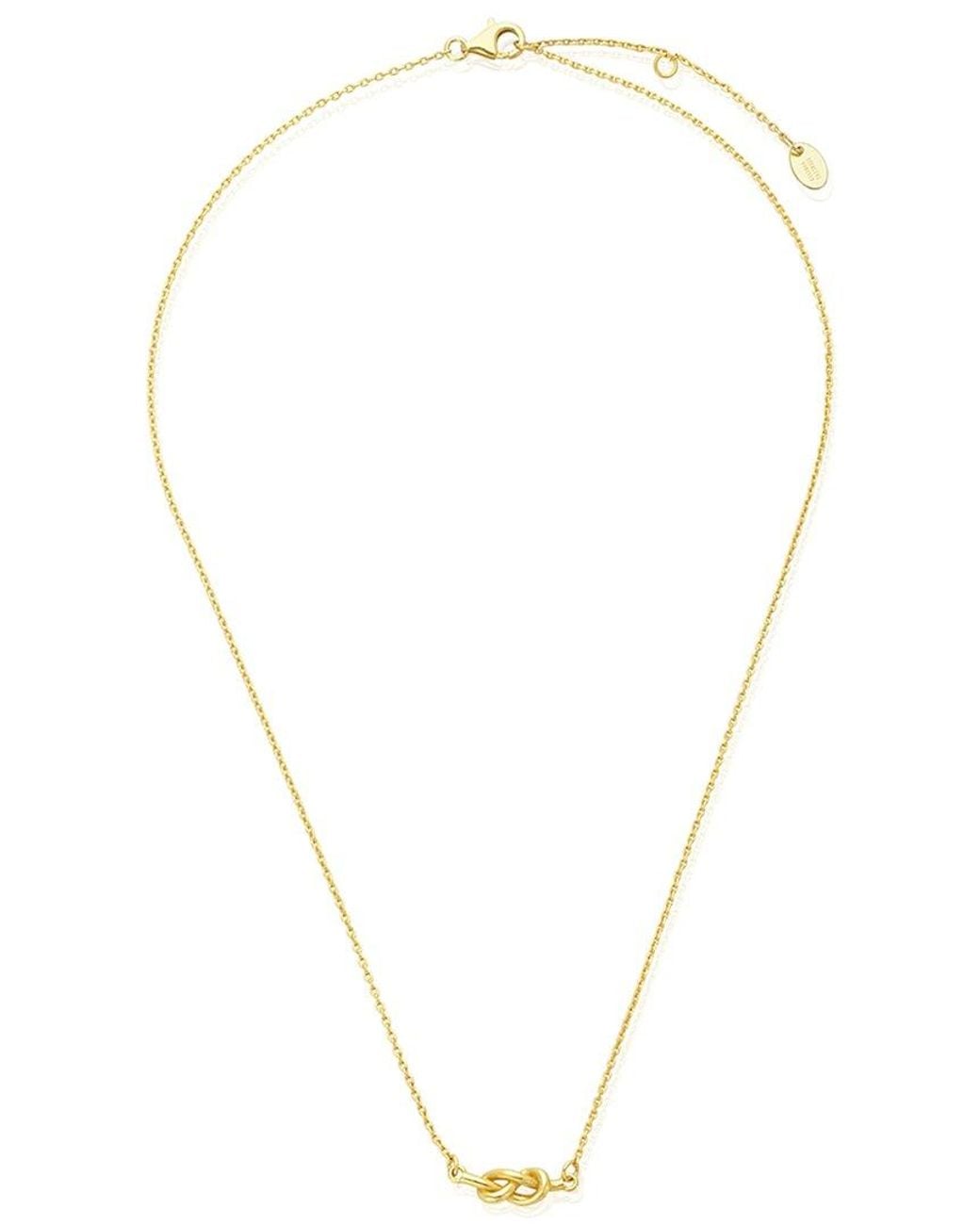 Sterling Forever Metallic 14k Over Silver Infinity Love Knot Necklace