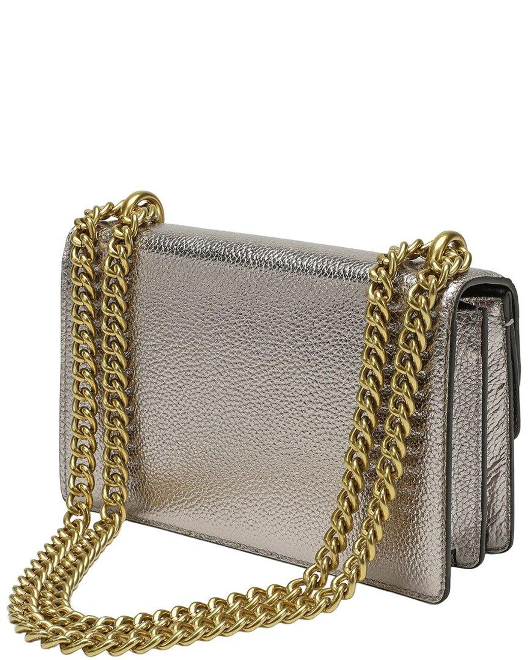 Tiffany & Fred Paris Gray Crystal Dragon Leather Crossbody