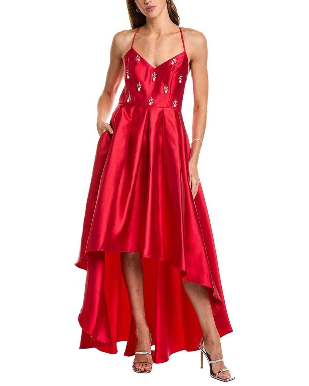 Eliza J Red Hi-Lo Dress