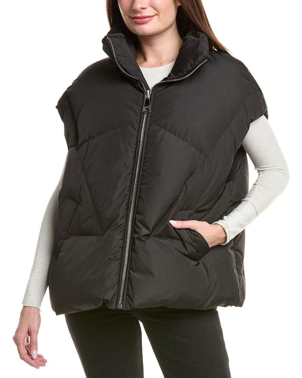 Khrisjoy Black Moon Wool & Cashmere-Blend Lined Puffer Vest