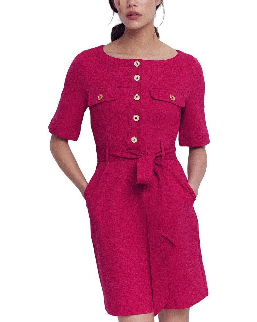 Boden Pink Bria Ponte Shift Dress